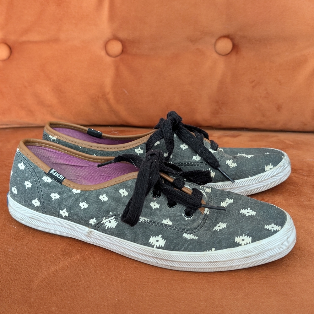 Keds Women's Black and White Patterned Sneakers